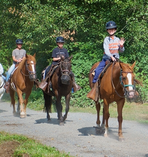 Campers on a trail ride